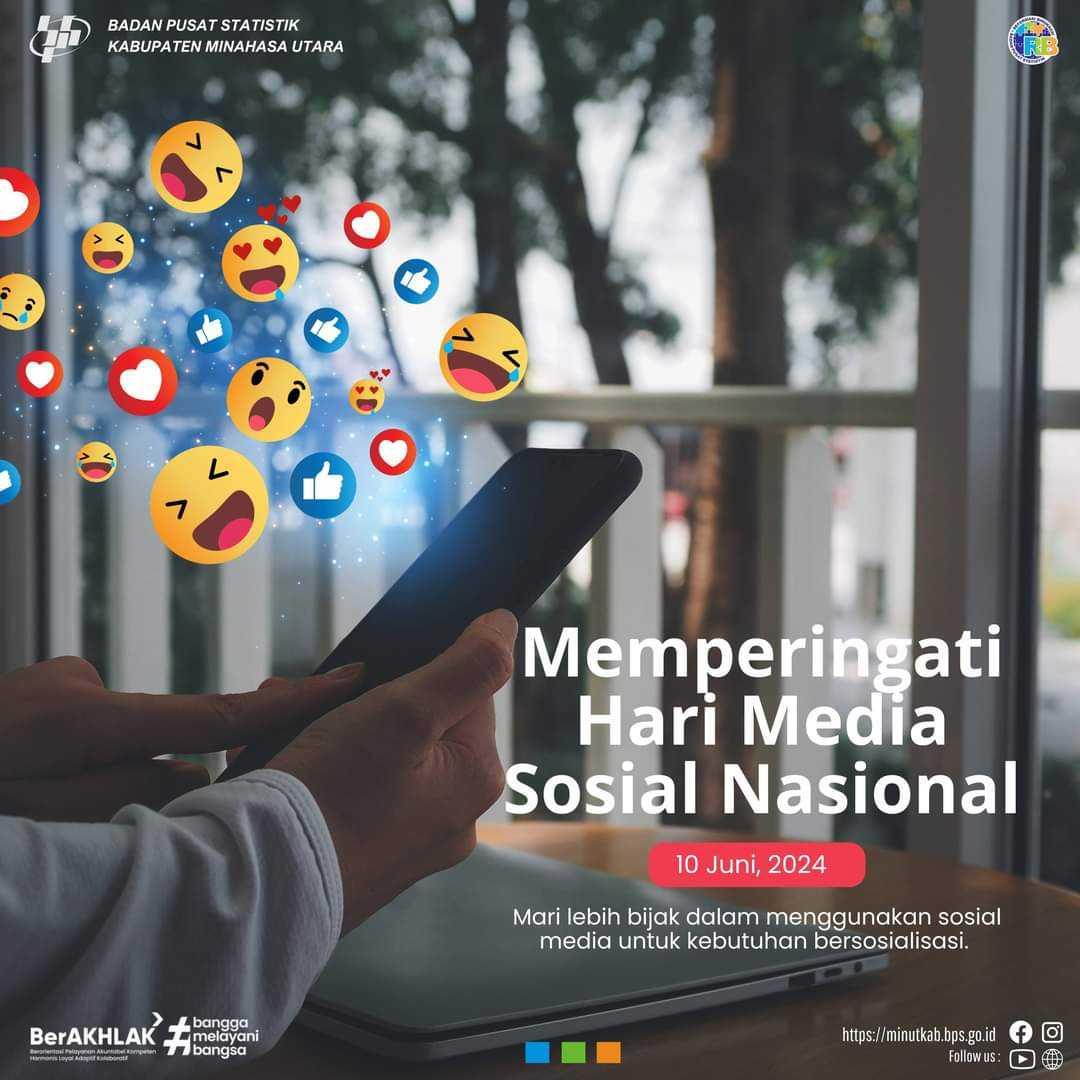 BPS Kabupaten Minahasa Utara mengucapkan "Selamat Hari Media Sosial Nasional" 2024