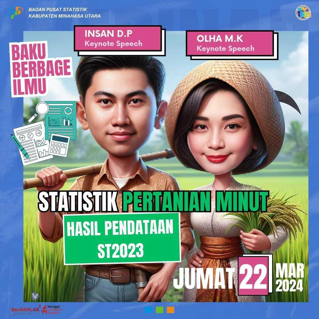 Baku Berbage Ilmu [BBI] - Statistik Pertanian Minut, Hasil Pendataan ST2023