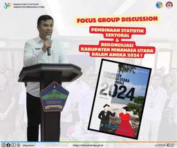 FGD Pembinaan Statistik Sektoral dan Rekonsiliasi Kabupaten Minahasa Utara Dalam Angka 2024