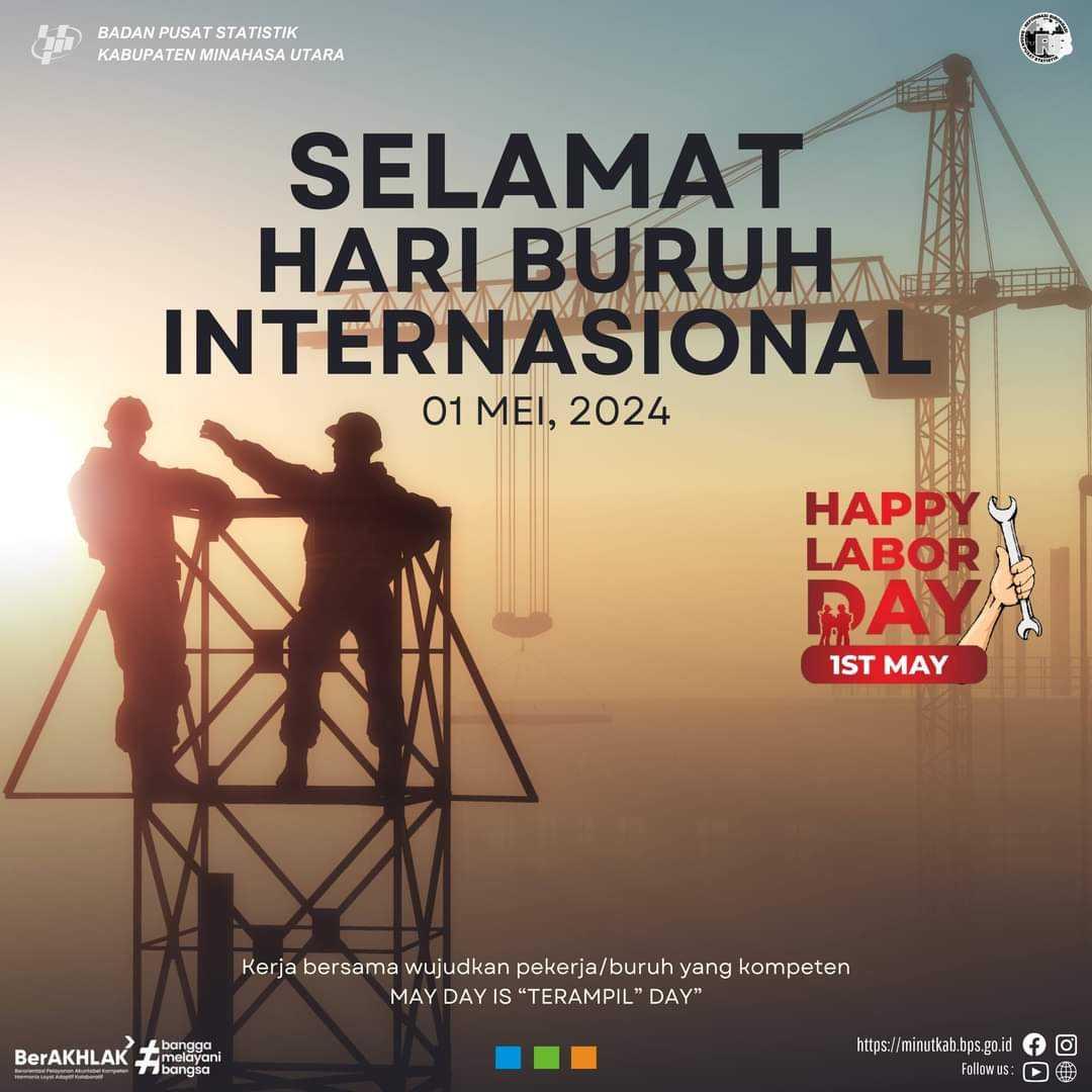 BPS Kabupaten Minahasa Utara mengucapkan "Selamat Hari Buruh 2024"