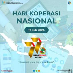 BPS Kabupaten Minahasa Utara mengucapkan "Selamat Hari Koperasi Nasional" 2024