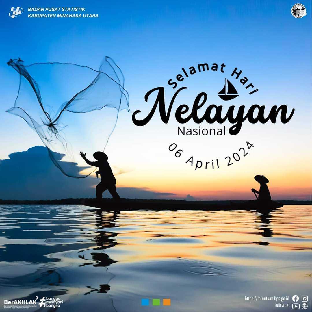 BPS Kabupaten Minahasa Utara mengucapkan "Selamat Hari Nelayan Nasional Tahun 2024"